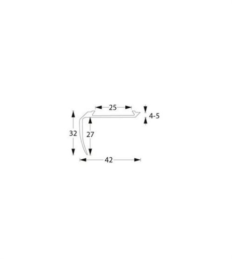 Billede af Trappeforkant t/ 4-5mm MAT